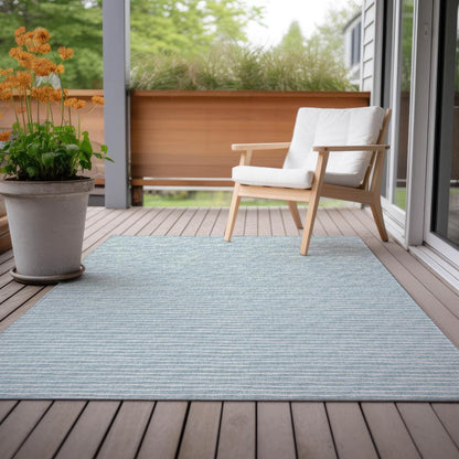 Indoor/Outdoor Laidley LA1 Sky Blue Washable 3' x 5' Rug