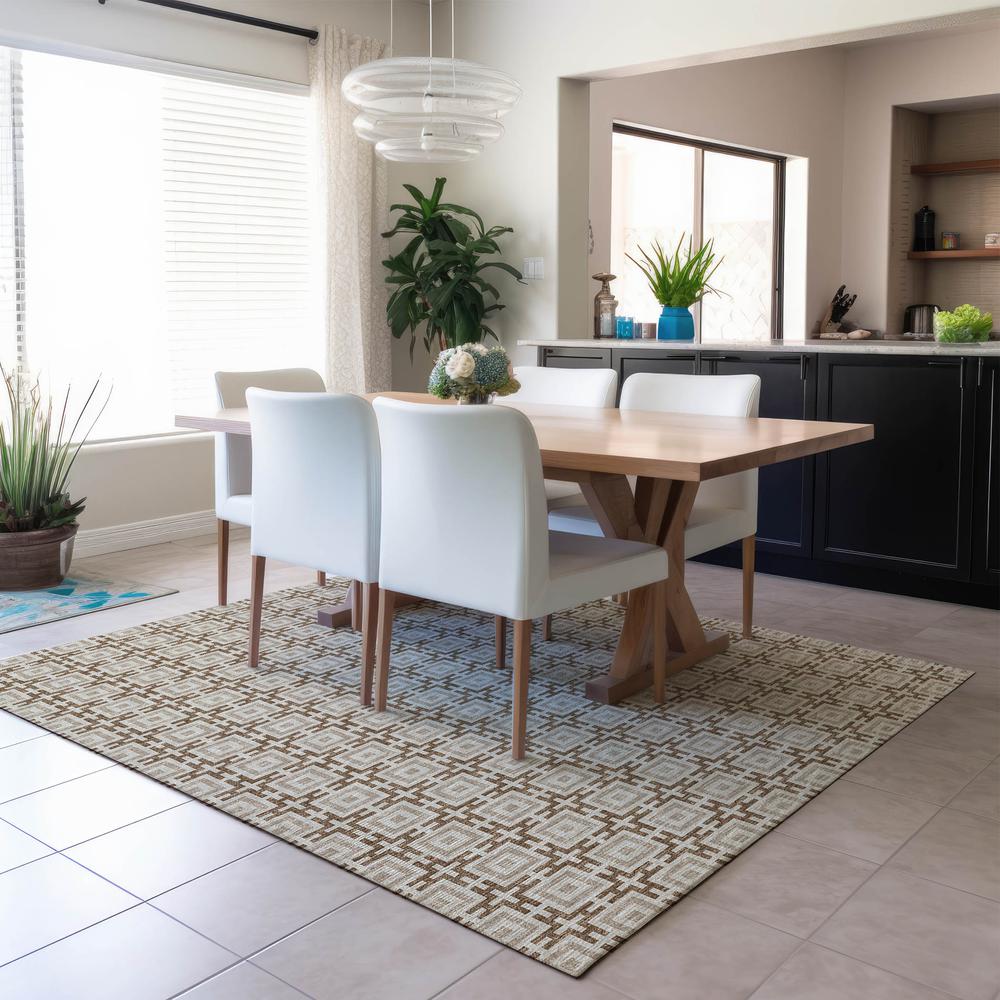 Indoor/Outdoor Marlo MO1 Taupe Washable 3' x 5' Rug