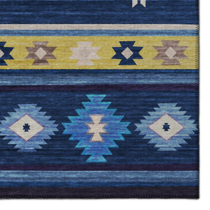 Indoor/Outdoor Sonora ASO34 Blue Washable 1'8" x 2'6" Rug