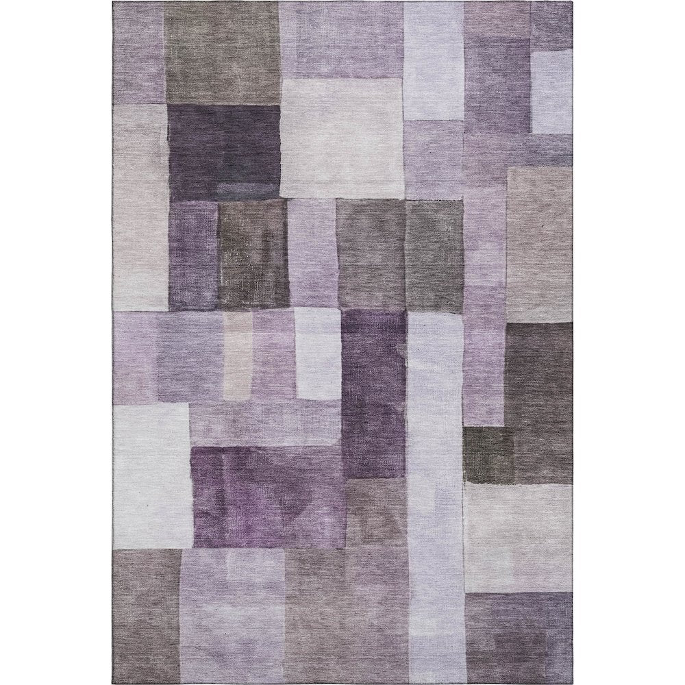 Machine Washable Indoor/Outdoor Neo Eggplant 3' x 5' Rug
