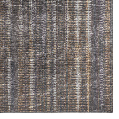 Waverly Brown Contemporary Striped 2'3" x 7'6" Runner Rug Brown AWA31