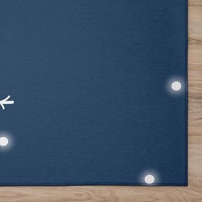 Indoor/Outdoor Wonderland WN12 Navy Washable 2'3" x 7'6" Runner Rug