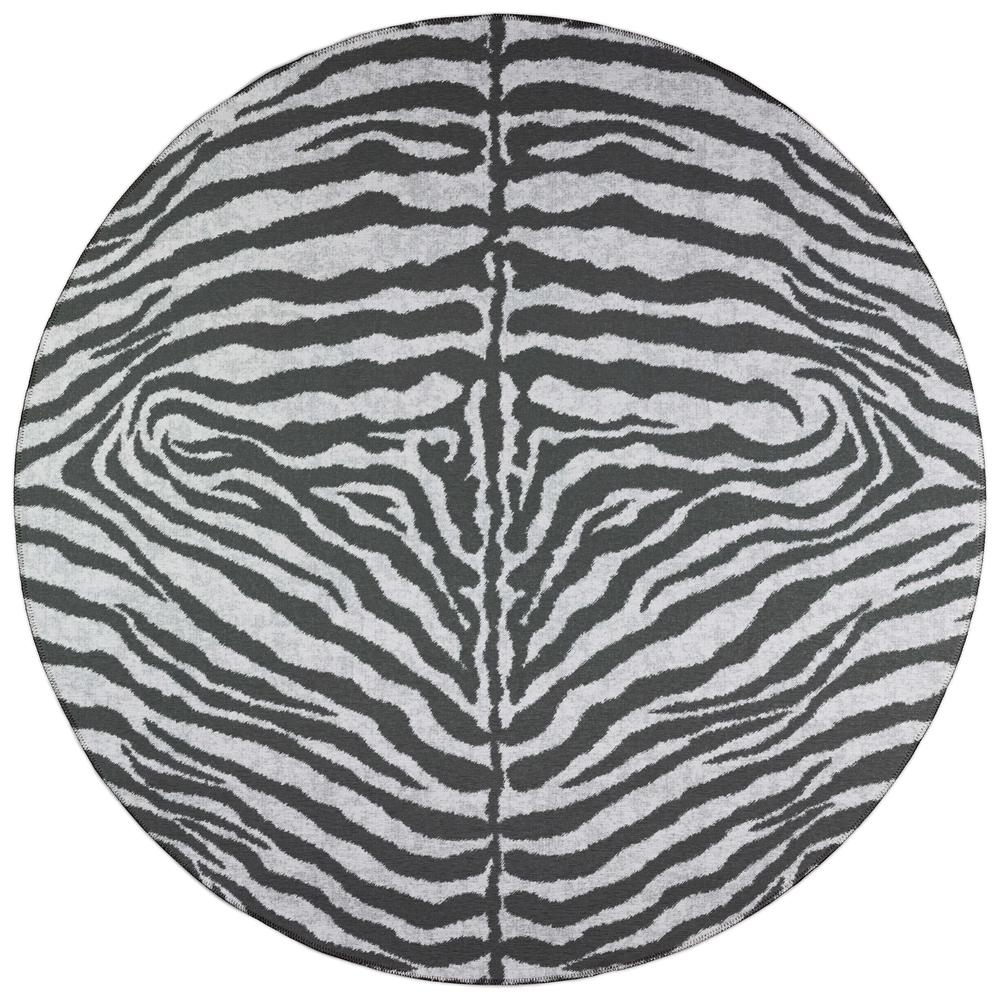 Indoor/Outdoor Mali ML1 Flannel Washable 4' x 4' Round Rug