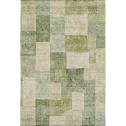 Machine Washable Indoor/Outdoor Pacifica Aloe 3' x 5' Rug