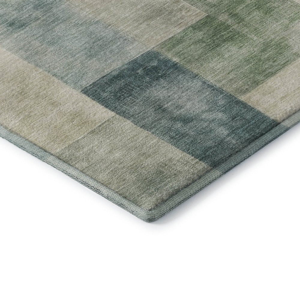 Machine Washable Indoor/Outdoor Pacifica Seafoam 2'3" x 7'6" Runner Rug