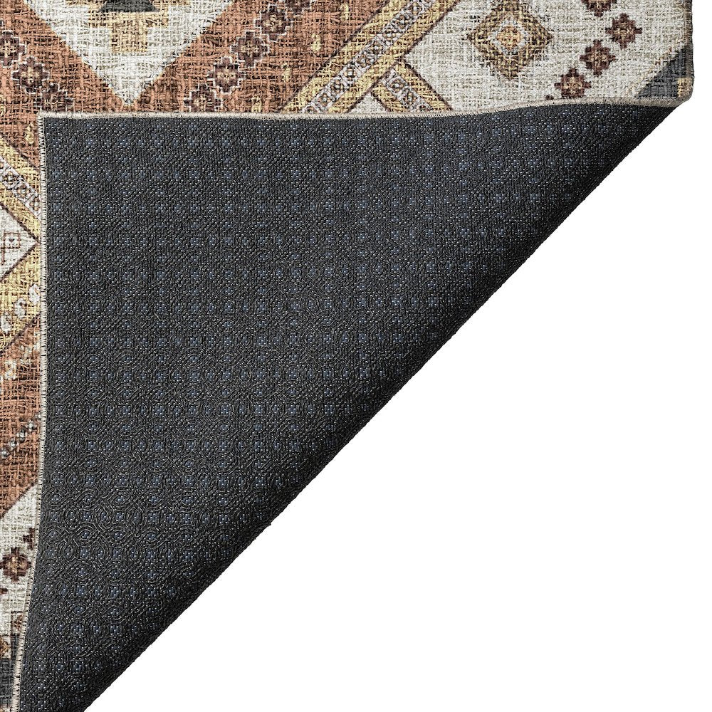 Luxury Washable Indoor/Outdoor Portico Copper 2'3" x 7'6" Runner Rug