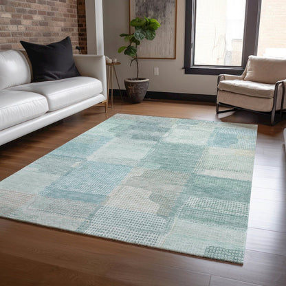 Luxury Washable Indoor/Outdoor Ravenna Teal 3' x 5' Rug