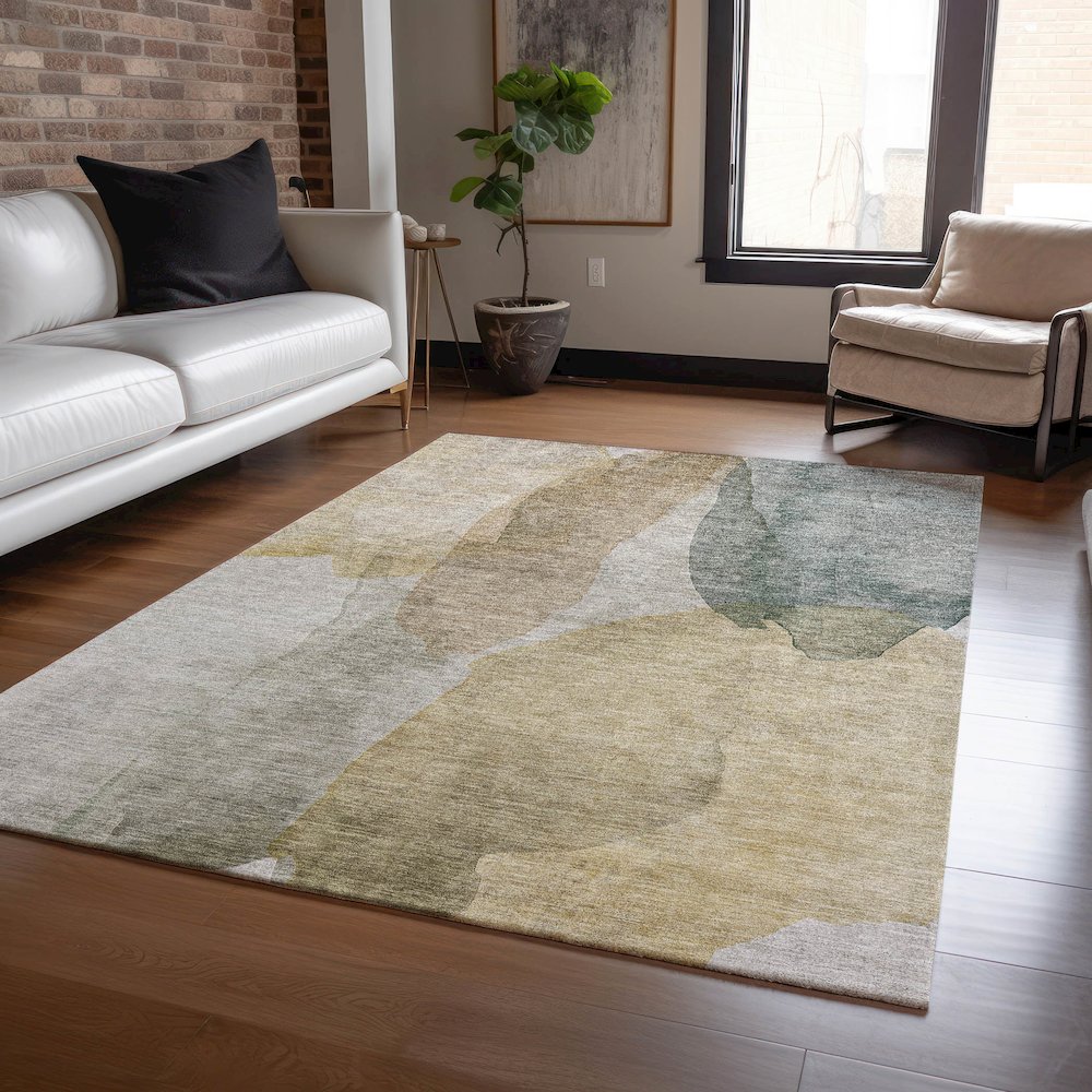 Luxury Washable Indoor/Outdoor Ravenna Wheat 3' x 5' Rug