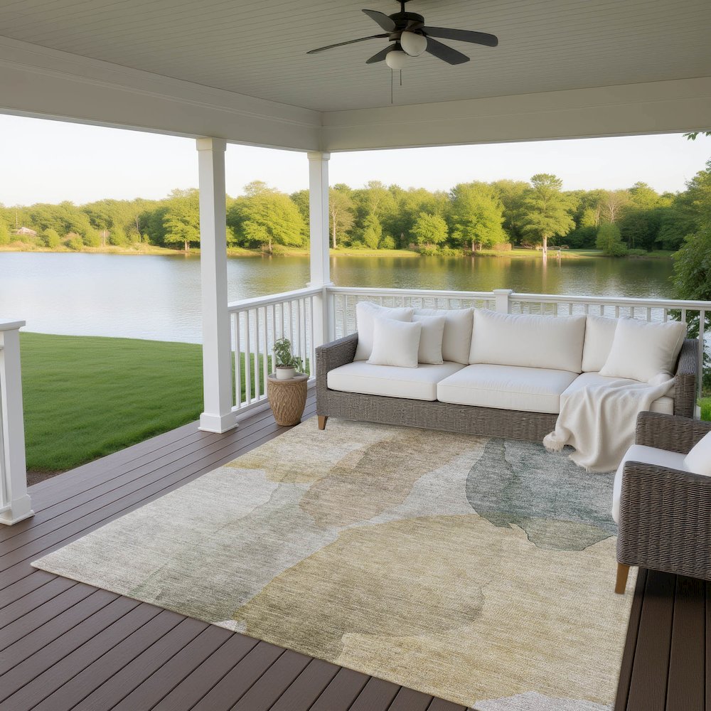 Luxury Washable Indoor/Outdoor Ravenna Wheat 3' x 5' Rug
