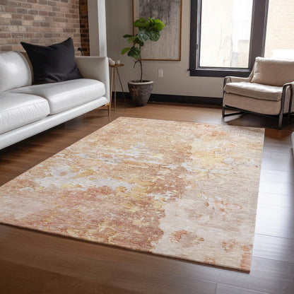 Luxury Washable Indoor/Outdoor Ravenna Salmon 3' x 5' Rug