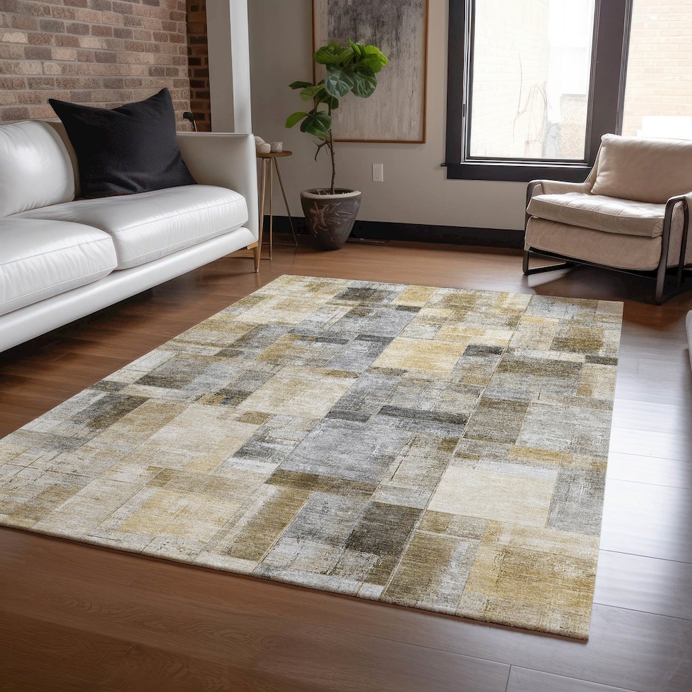 Luxury Washable Indoor/Outdoor Ravenna Granite 3' x 5' Rug