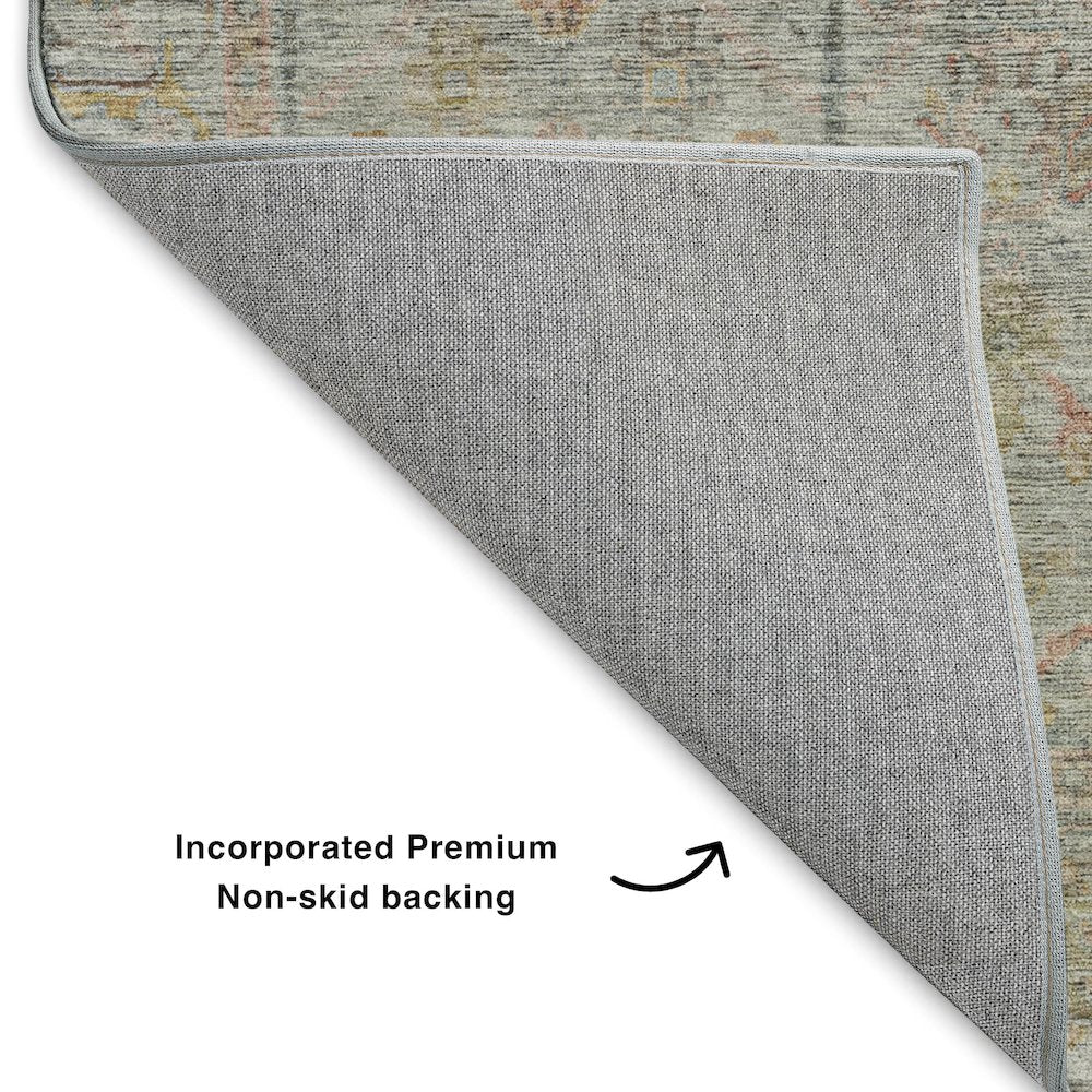 Luxury Washable Indoor/Outdoor Ravenna Taupe 2'3" x 7'6" Runner Rug