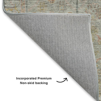 Luxury Washable Indoor/Outdoor Ravenna Taupe 2'3" x 7'6" Runner Rug