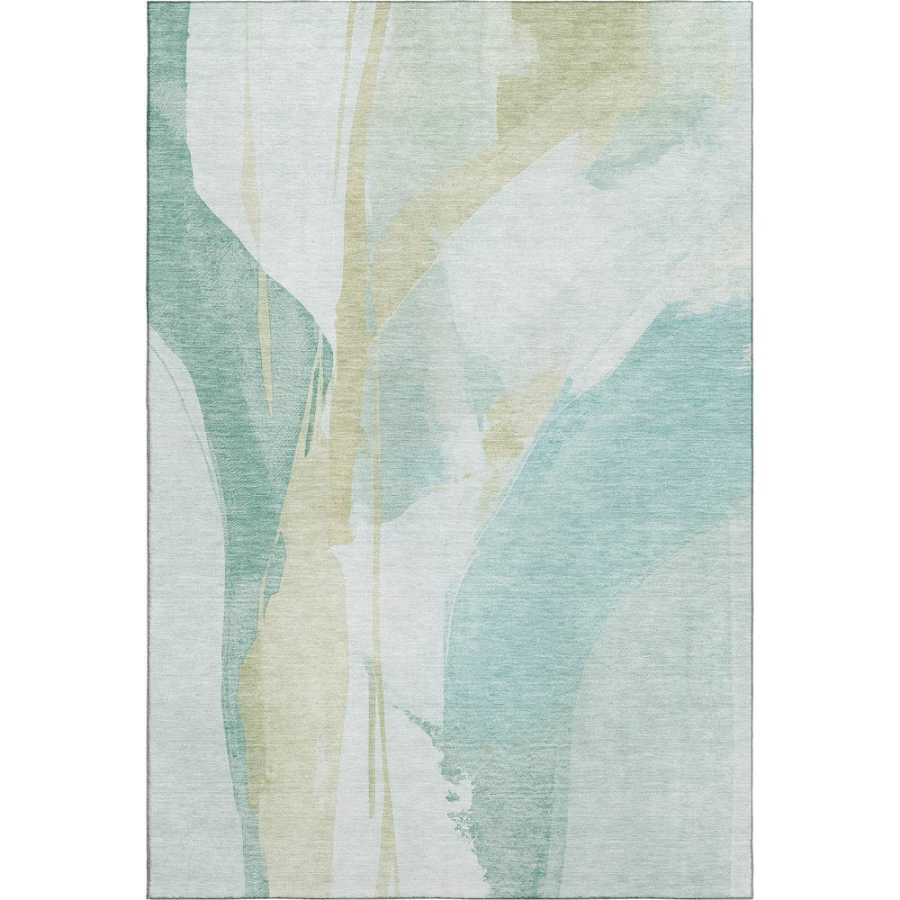 Luxury Washable Indoor/Outdoor Ravenna Teal 3' x 5' Rug
