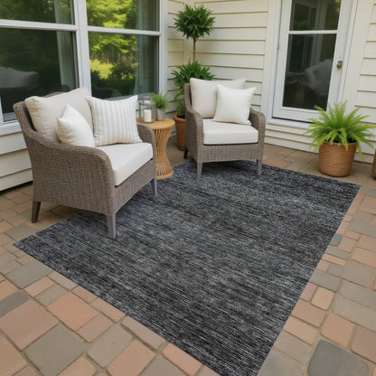 Luxury Washable Indoor/Outdoor Soft Essentials SE1 Gray 2'6" x 3'10" Rug