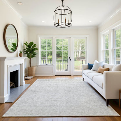 Luxury Washable Indoor/Outdoor Soft Essentials SE1 Ivory 3' x 5' Rug