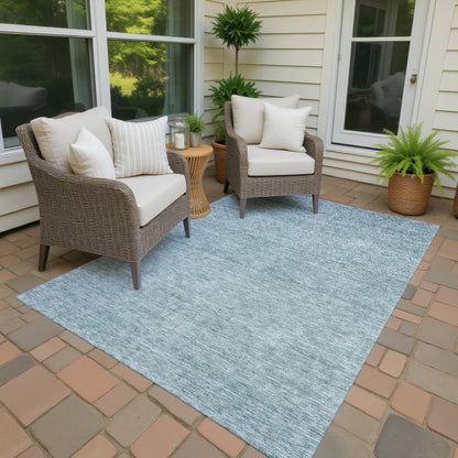 Luxury Washable Indoor/Outdoor Soft Essentials SE1 Blue 2'6" x 3'10" Rug