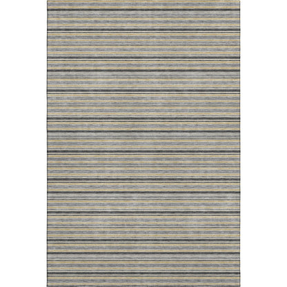Luxury Washable Indoor/Outdoor Soft Essentials SE2 Gray 3' x 5' Rug