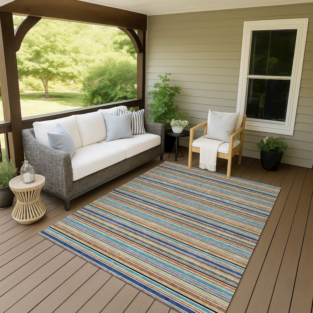 Luxury Washable Indoor/Outdoor Soft Essentials SE2 Multi 2'6" x 3'10" Rug
