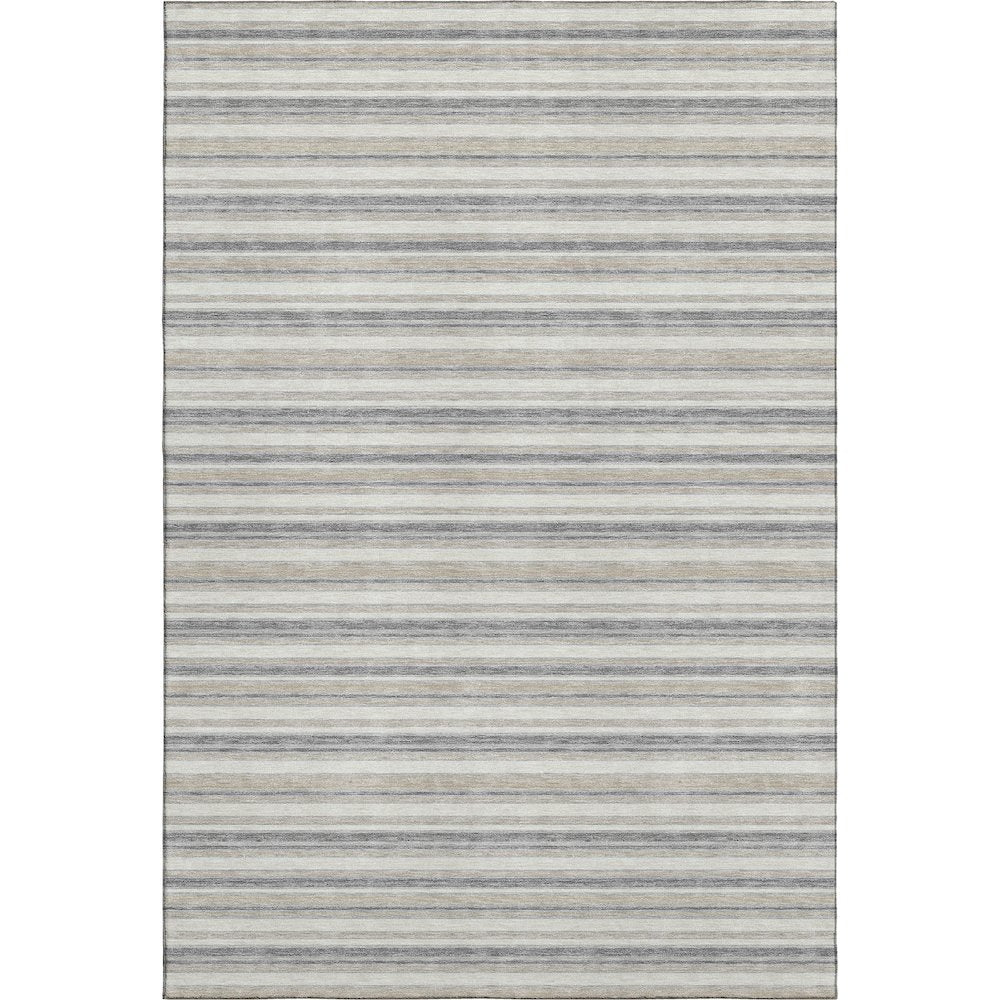 Luxury Washable Indoor/Outdoor Soft Essentials SE2 Gray 3' x 5' Rug