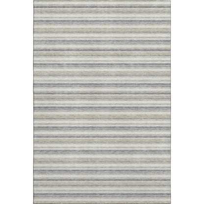 Luxury Washable Indoor/Outdoor Soft Essentials SE2 Gray 3' x 5' Rug
