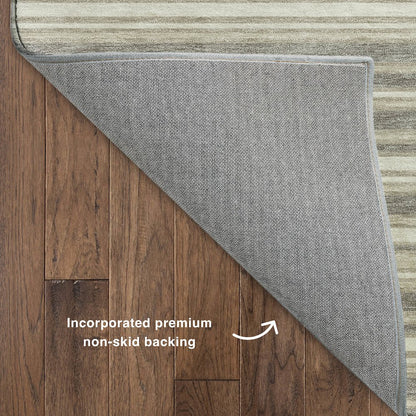 Luxury Washable Indoor/Outdoor Soft Essentials SE2 Brown 2'3" x 7'6" Runner Rug