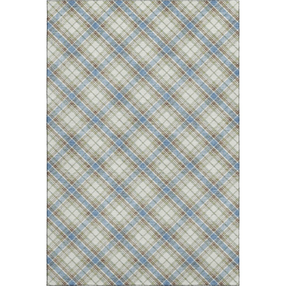 Luxury Washable Indoor/Outdoor Soft Essentials SE3 Blue 3' x 5' Rug