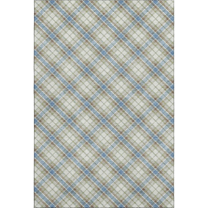 Luxury Washable Indoor/Outdoor Soft Essentials SE3 Blue 3' x 5' Rug