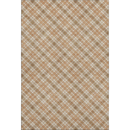 Luxury Washable Indoor/Outdoor Soft Essentials SE3 Orange 3' x 5' Rug