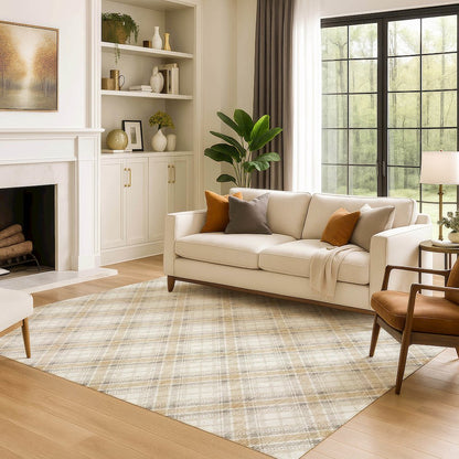 Luxury Washable Indoor/Outdoor Soft Essentials SE3 Ivory 3' x 5' Rug