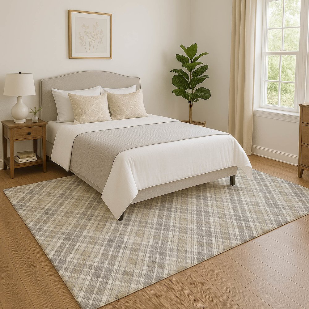Luxury Washable Indoor/Outdoor Soft Essentials SE3 Brown 3' x 5' Rug
