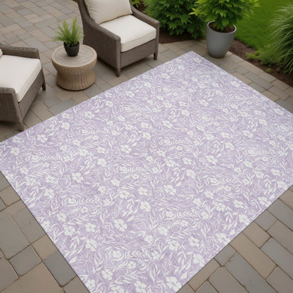 Luxury Washable Indoor/Outdoor Soft Essentials SE4 Purple 2'6" x 3'10" Rug