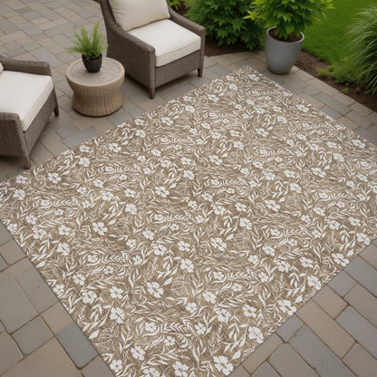 Luxury Washable Indoor/Outdoor Soft Essentials SE4 Brown 2'6" x 3'10" Rug
