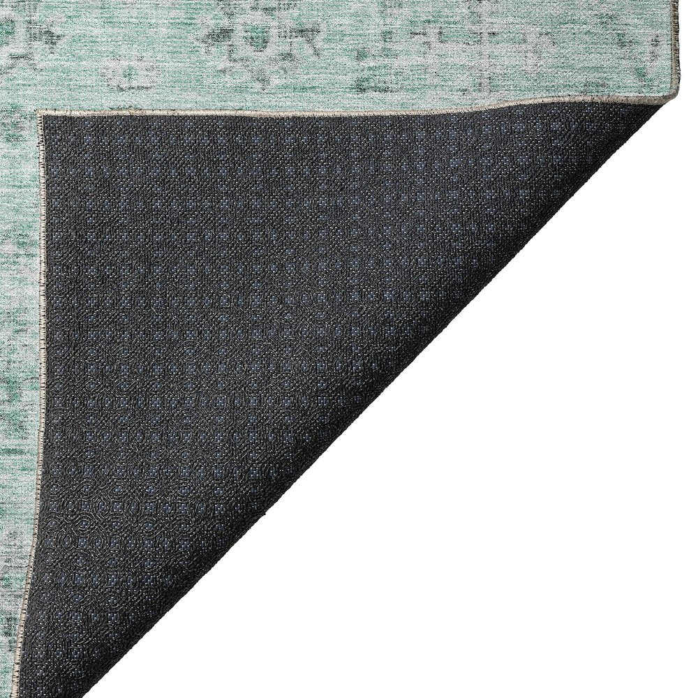 Luxury Washable Indoor/Outdoor Solace Teal 2'3" x 7'6" Runner Rug