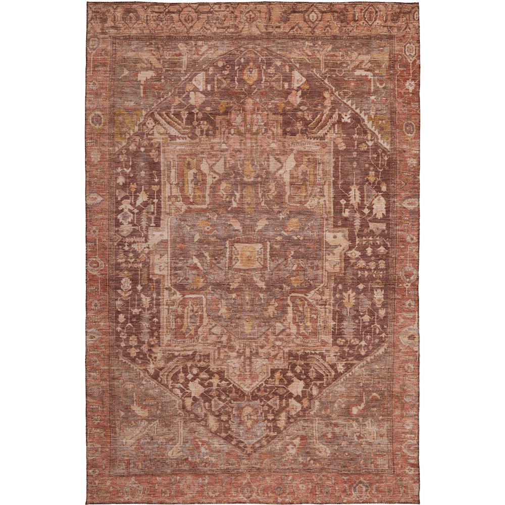 Luxury Washable Indoor/Outdoor Solace Burgundy 3' x 5' Rug