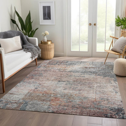 Luxury Washable Indoor/Outdoor Solace Gray 3' x 5' Rug