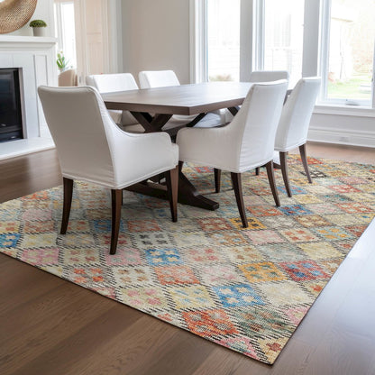 Luxury Washable Indoor/Outdoor Solace Paprika 3' x 5' Rug