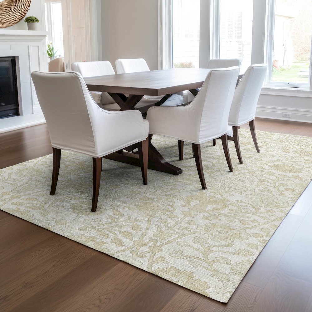 Luxury Washable Indoor/Outdoor Solace Ivory 3' x 5' Rug