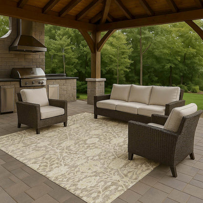 Luxury Washable Indoor/Outdoor Solace Mocha 3' x 5' Rug