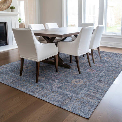 Luxury Washable Indoor/Outdoor Solace Denim 3' x 5' Rug