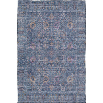Luxury Washable Indoor/Outdoor Solace Denim 3' x 5' Rug