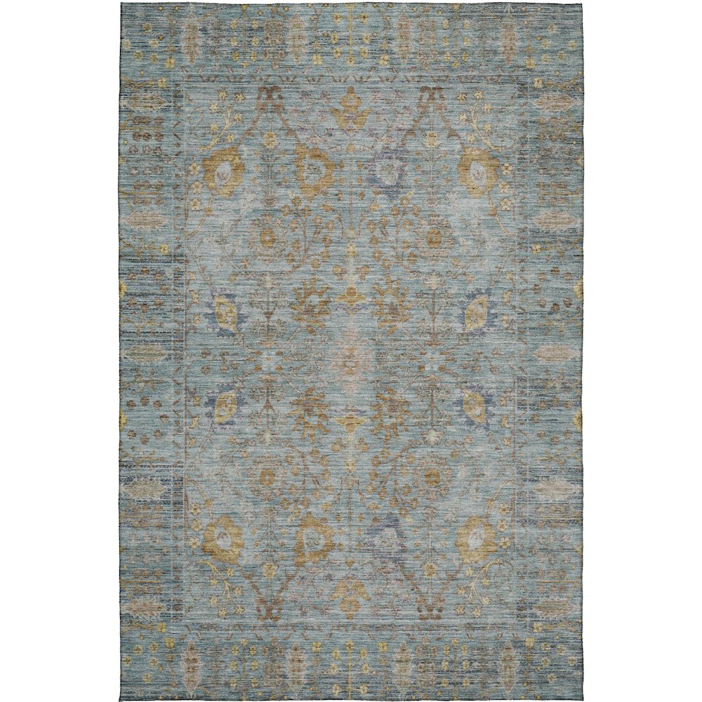 Luxury Washable Indoor/Outdoor Solace Teal 3' x 5' Rug