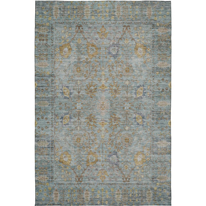 Luxury Washable Indoor/Outdoor Solace Teal 3' x 5' Rug