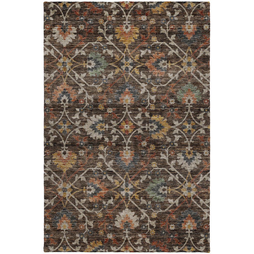 Indoor/Outdoor Silk Road Chocolate 3' x 5' Rug