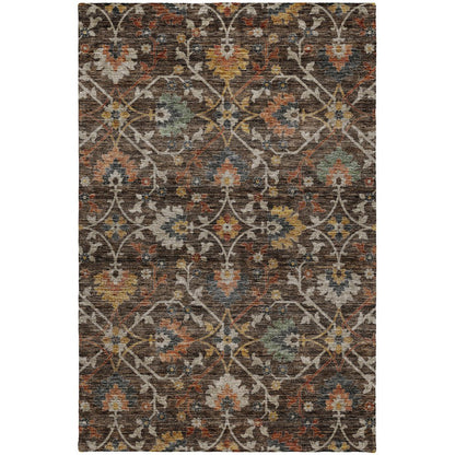 Indoor/Outdoor Silk Road Chocolate 3' x 5' Rug