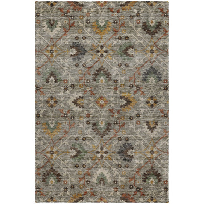 Indoor/Outdoor Silk Road Pewter 3' x 5' Rug