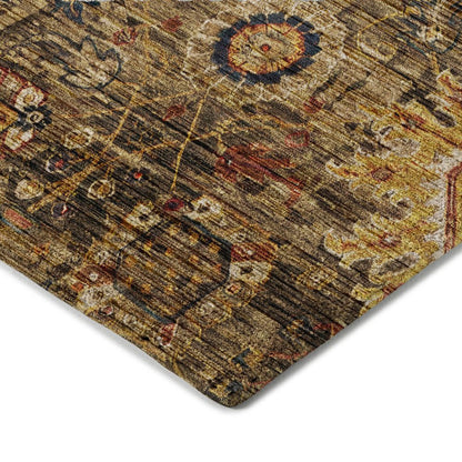 Indoor/Outdoor Silk Road Clove 2'3" x 7'6" Runner Rug