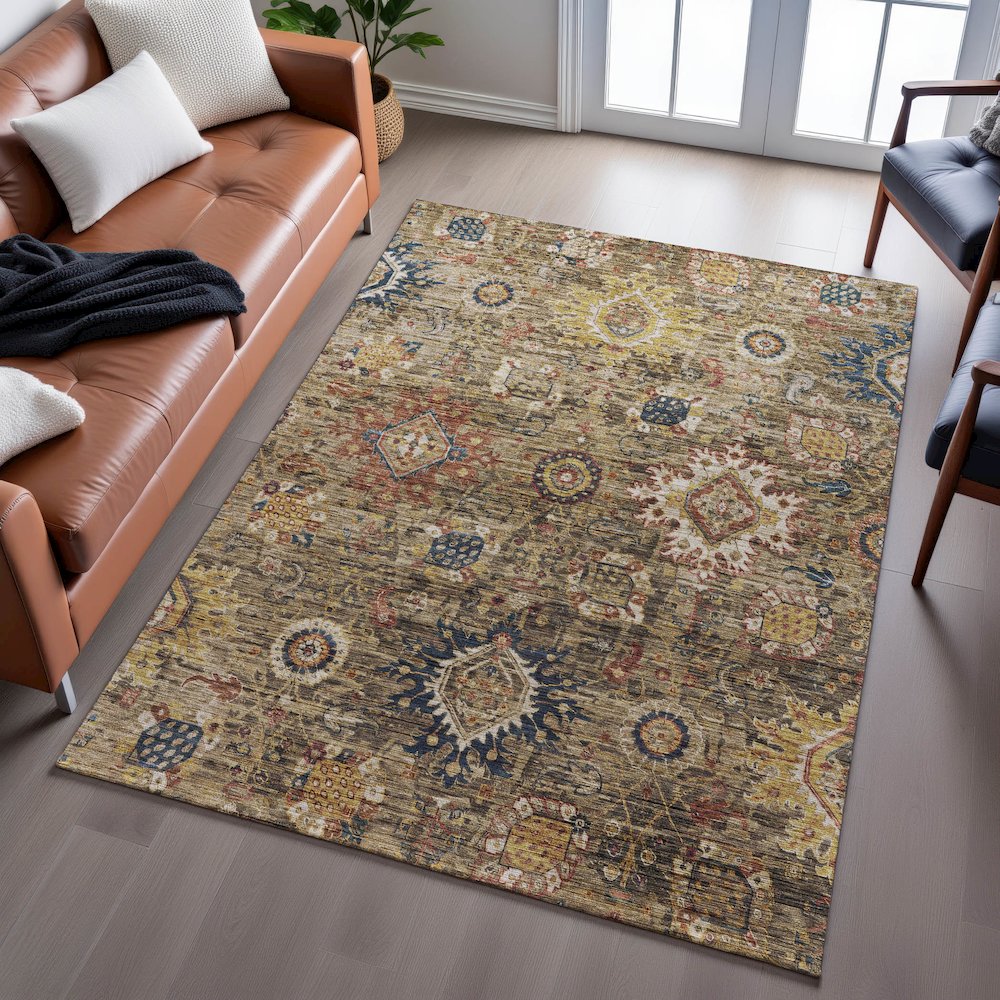 Indoor/Outdoor Silk Road Clove 3' x 5' Rug