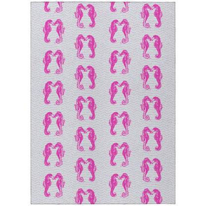 Indoor/Outdoor Seabreeze SZ15 Flamingo Washable 3' x 5' Rug