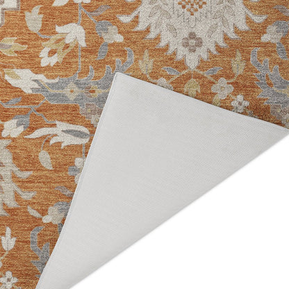 Luxury Washable Indoor/Outdoor Tabrook Copper 2'3" x 7'6" Runner Rug